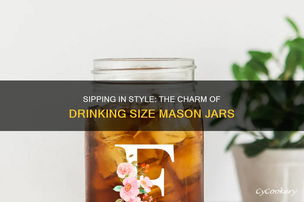 drinking size mason jars