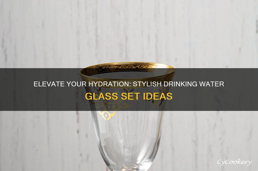 drinking water glass set