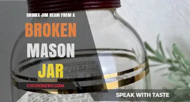 Sipping Jim Beam from a Cracked Mason Jar: A Rustic Toast