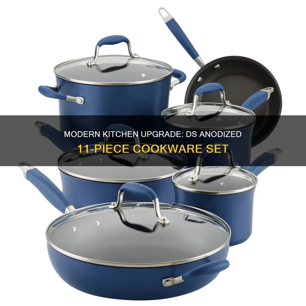 ds anodized 11-piece cookware set