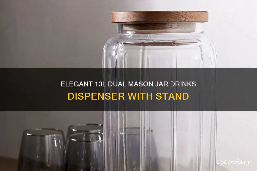 dual mason jar drinks dispenser with stand 10 ltr