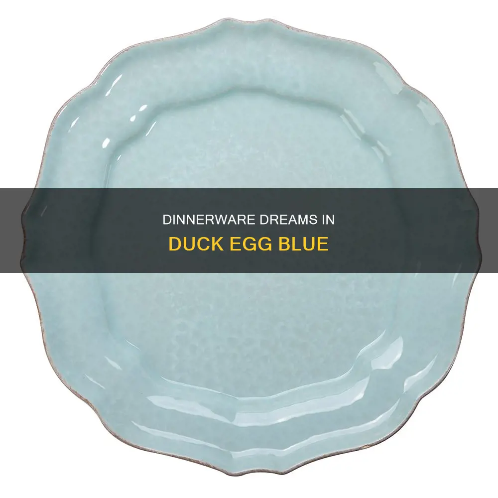 duck egg blue dinnerware set