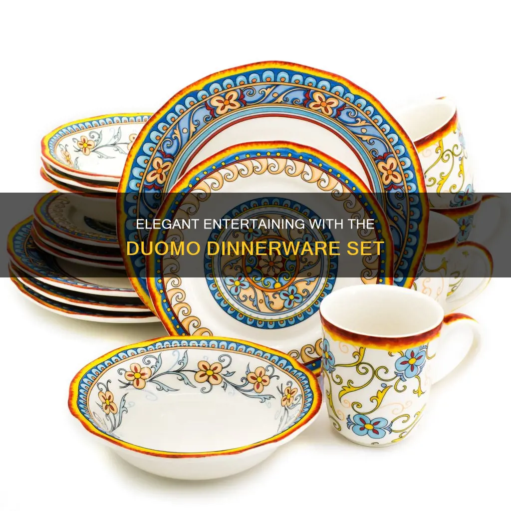 duomo 16 piece dinnerware set by euro ceramica