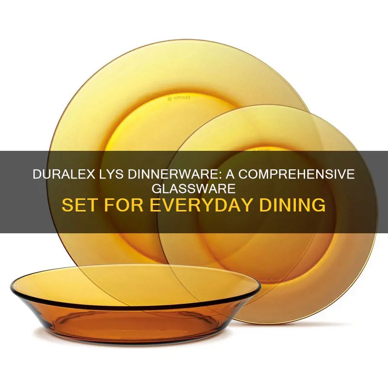 duralex lys 24-piece glass dinnerware set