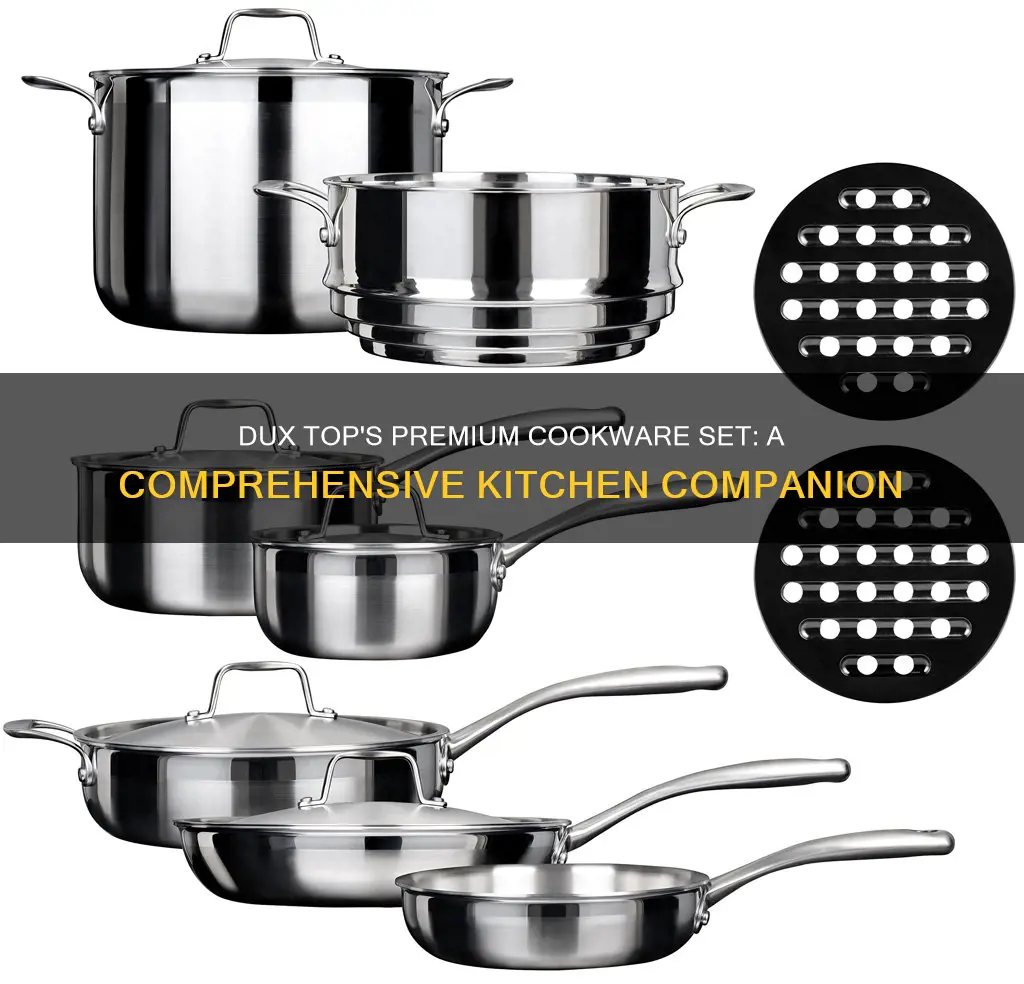 duxtop ssc-14pc 14 piece whole-clad tri-ply induction cookware set