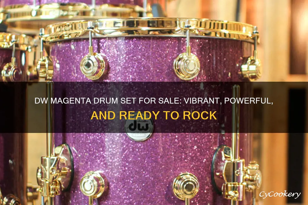 dw magenta drum set fot sake