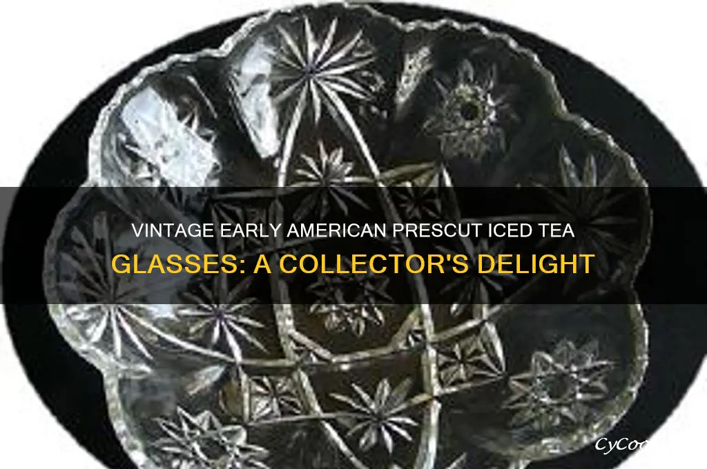 early american prescut iced tea glasses