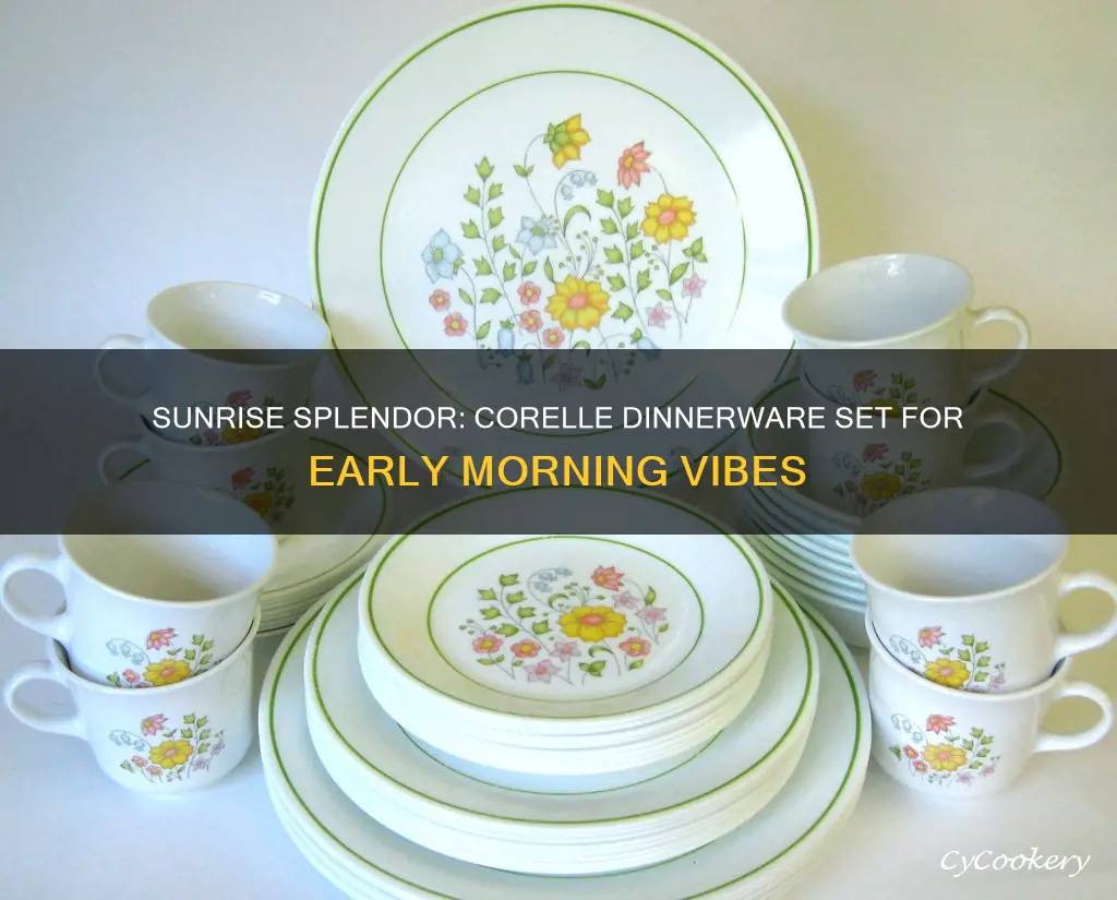 early morning corelle dinnerware set