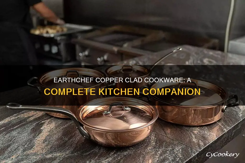 earthchef copper clad 10 piece cookware set with glass lids