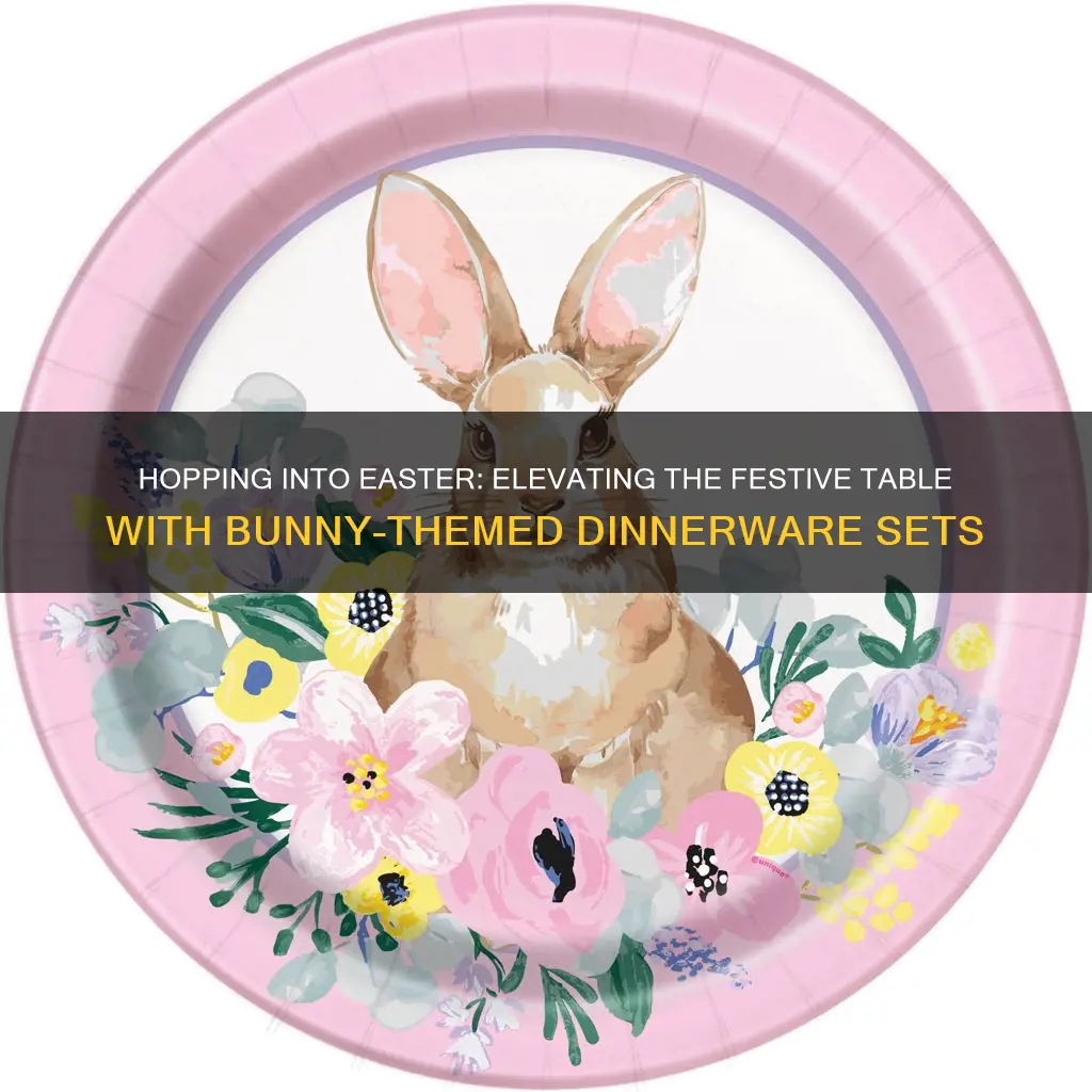 easter bunny dinnerware sets