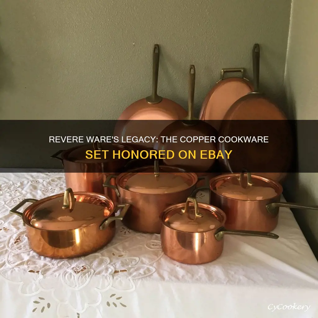 ebay commemorative revere ware copper cookware set