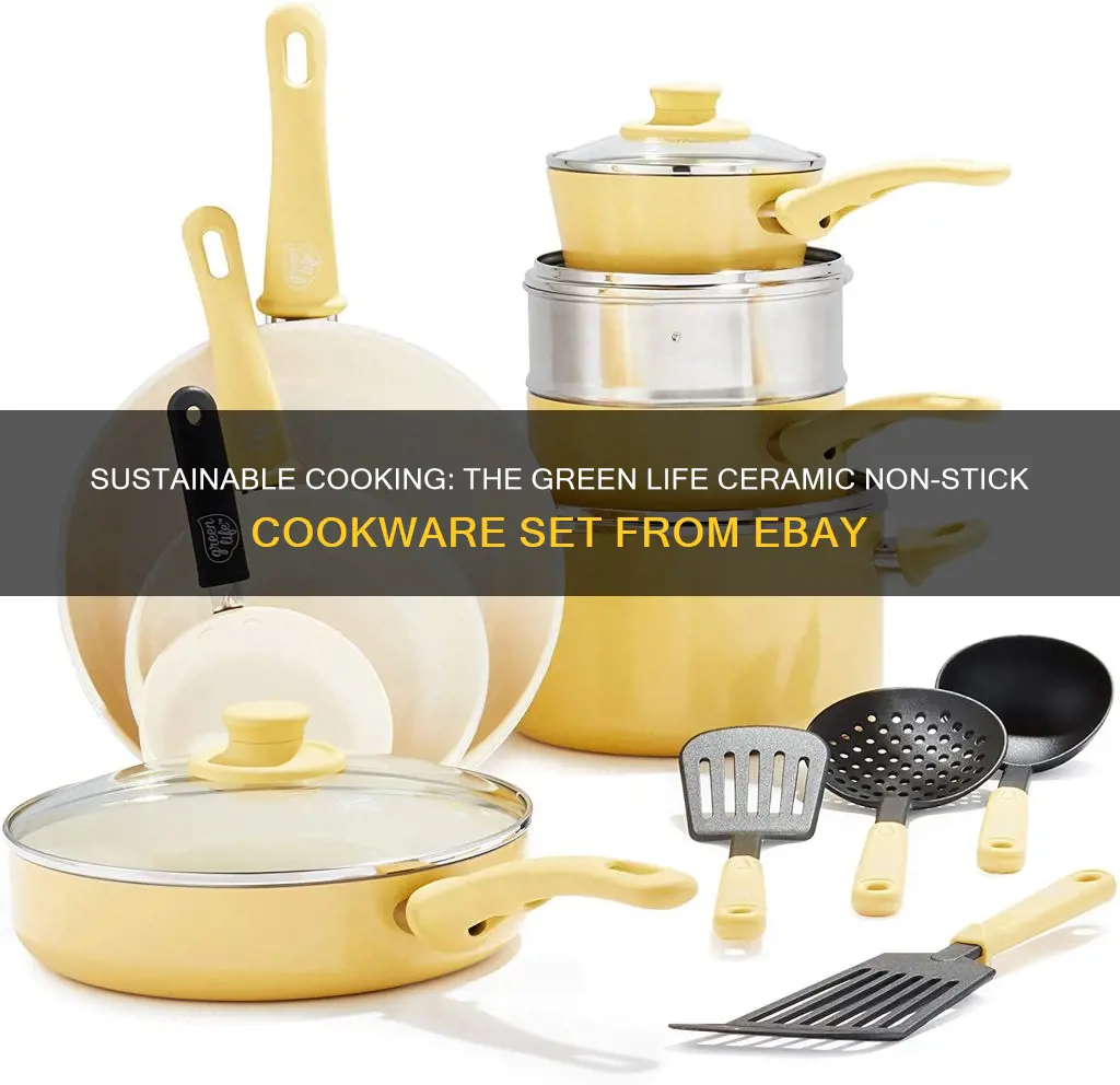 ebay green life b00sg3jjhs 14-piece ceramic non-stick cookware set