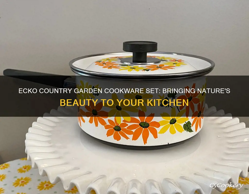 ecko country garden clad cookware set