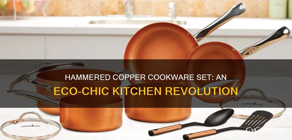 ecolution impressions 10pc hammered copper cookware set