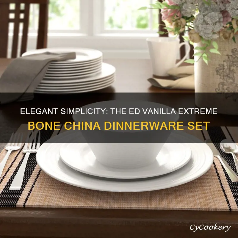 ed vanilla extreme bone china 16-piece dinnerware set