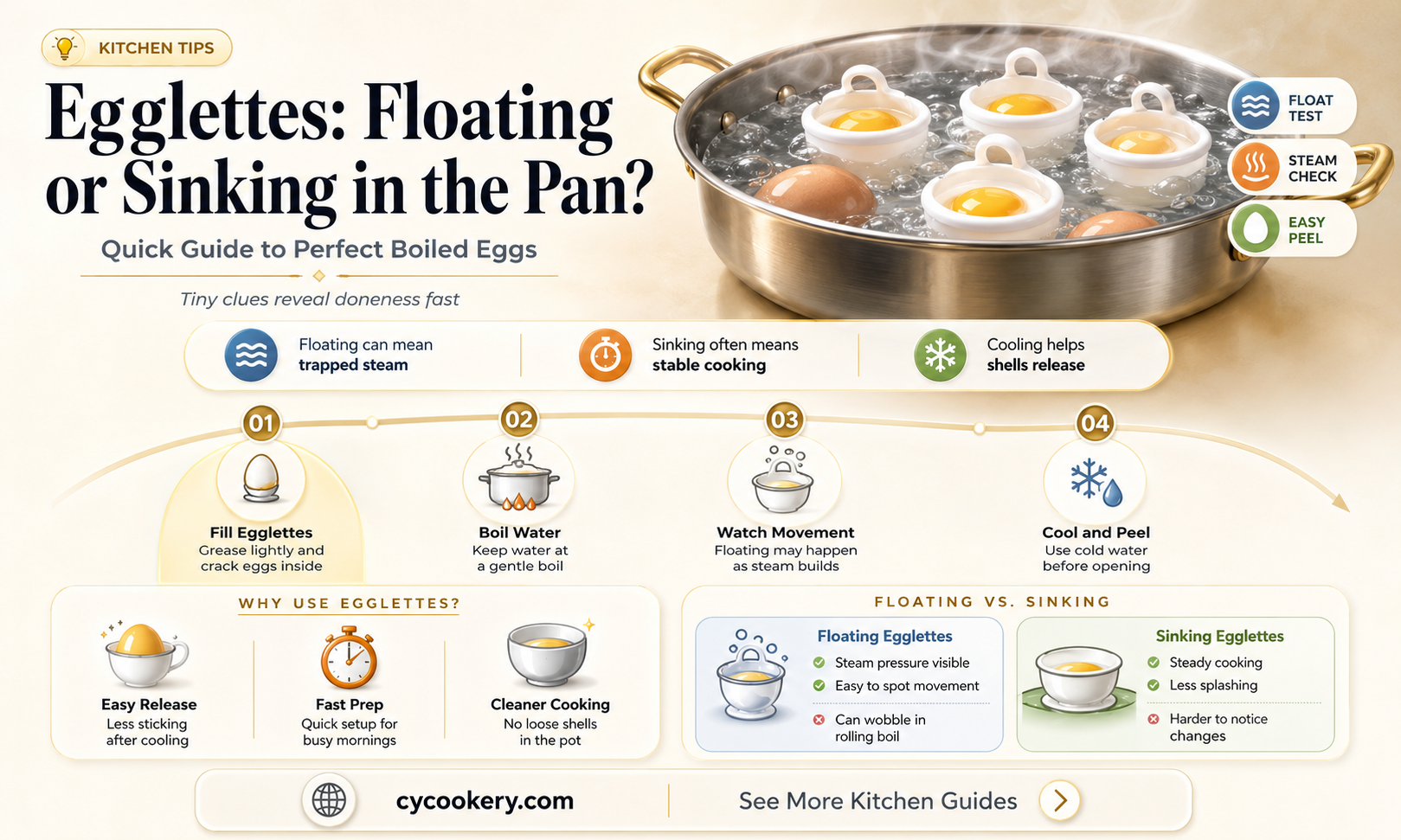 are egglettes supposed to float in pan
