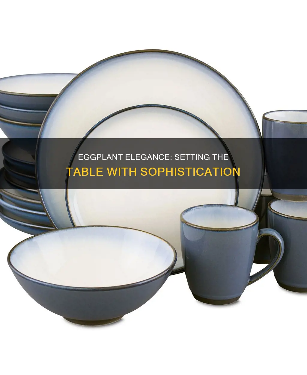 eggplant dinnerware set