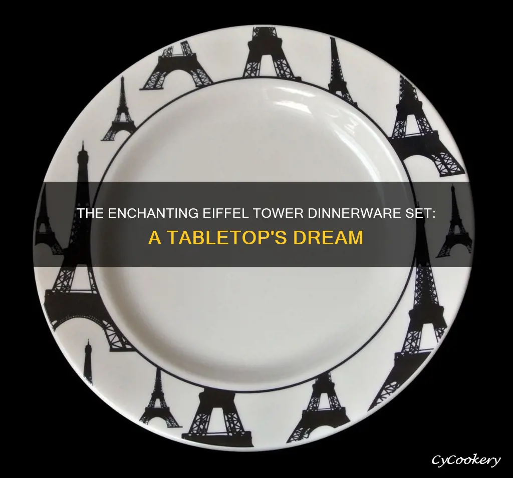 eiffel tower dinnerware set