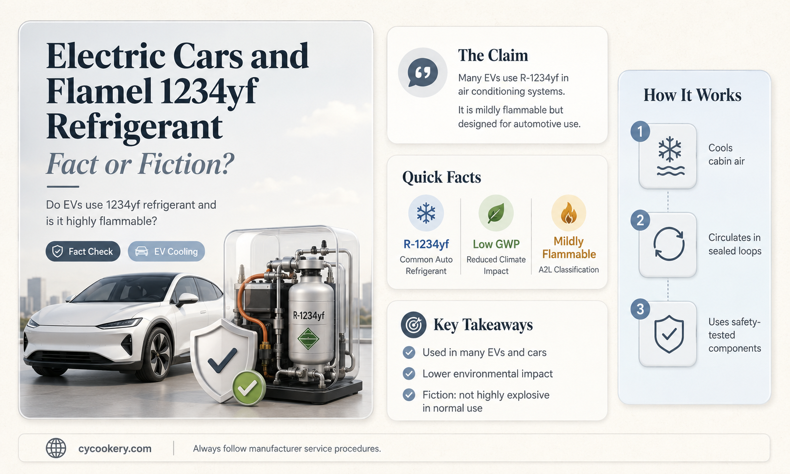 are electric car using a flamel 1234yf refrigera