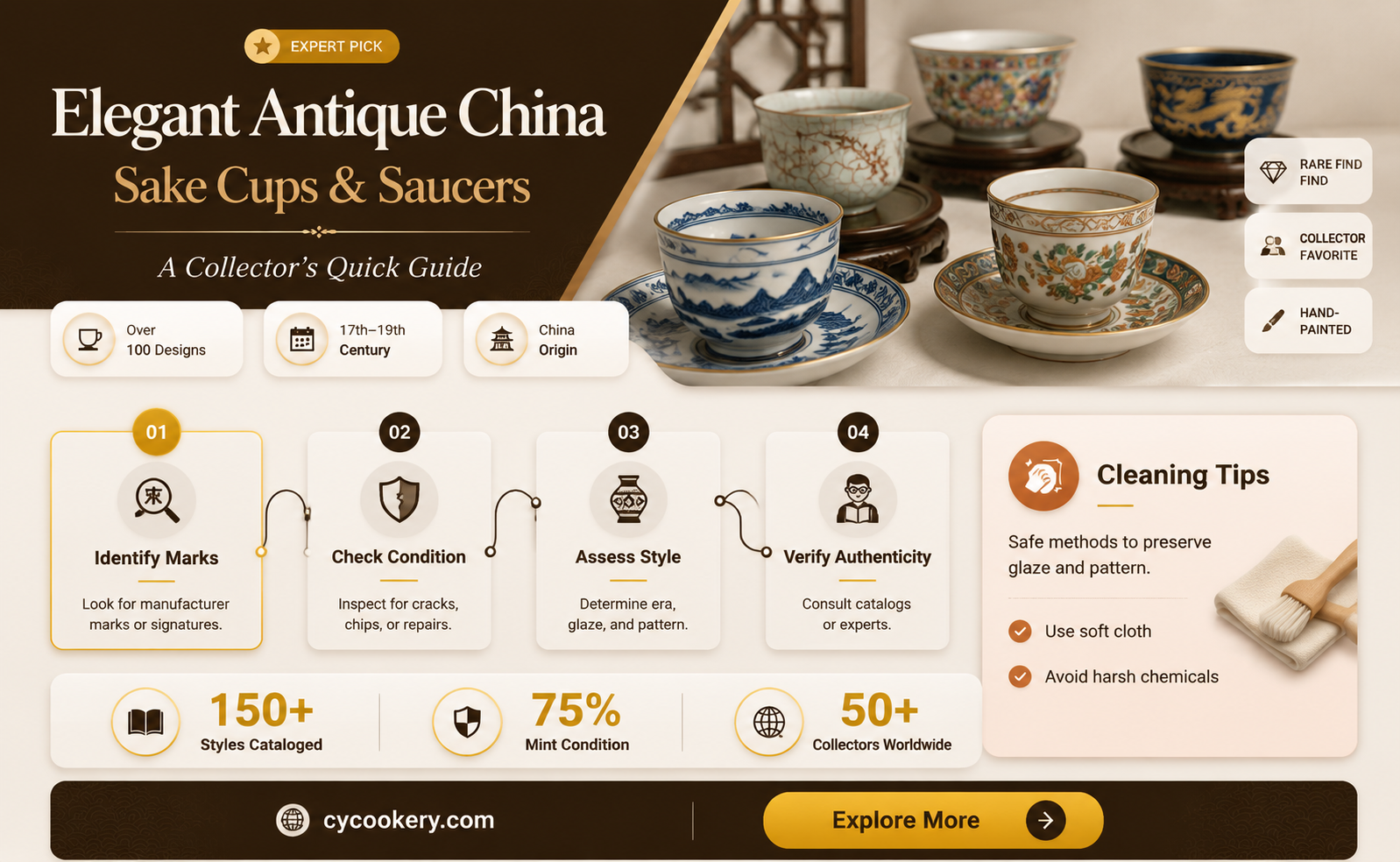 all antique china sake cups and saucers