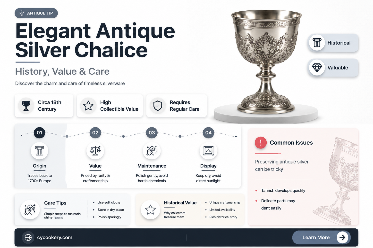 antique silver chalice goblet