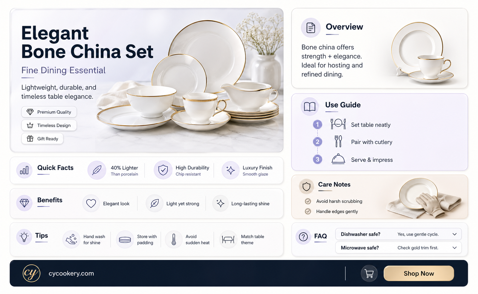 16 piece cascade bone china dinnerware set