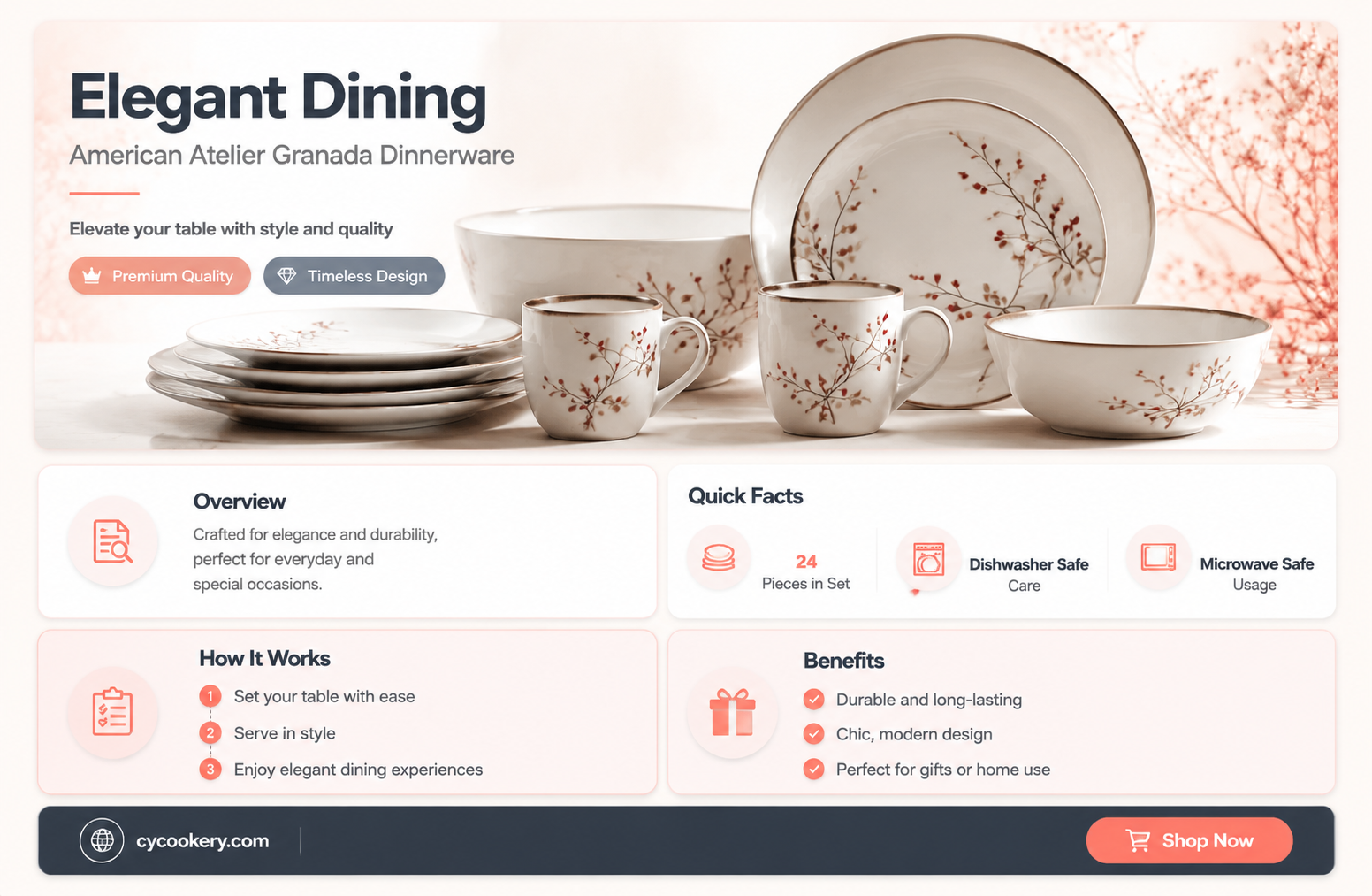 american atelier 16 piece granada round dinnerware set blue
