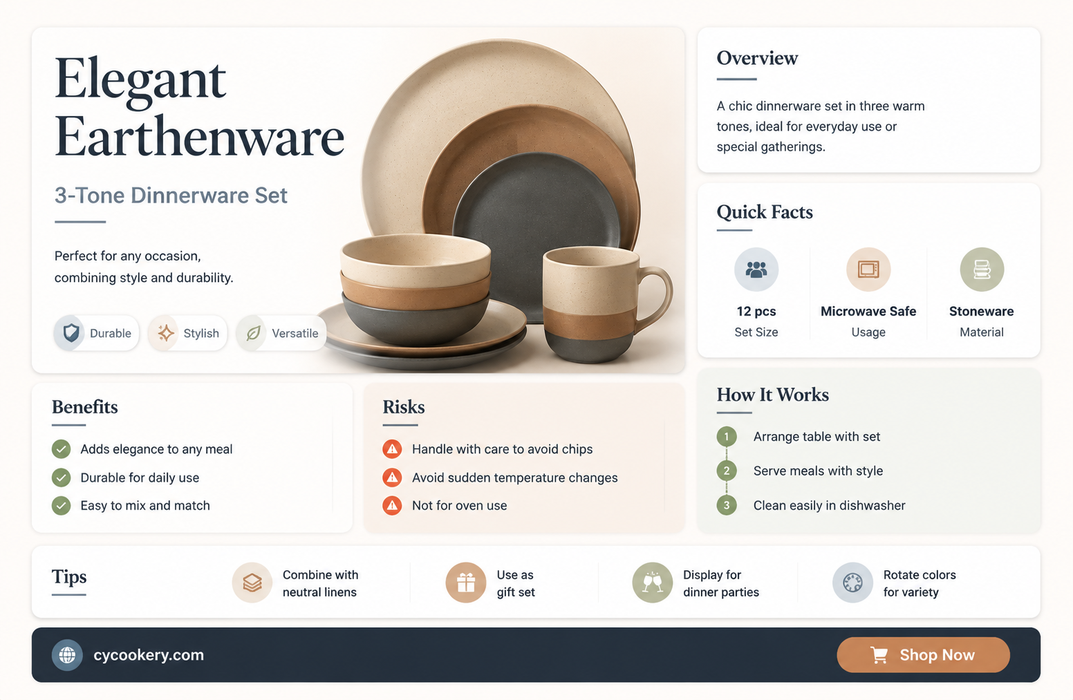 3 tone dinnerware set