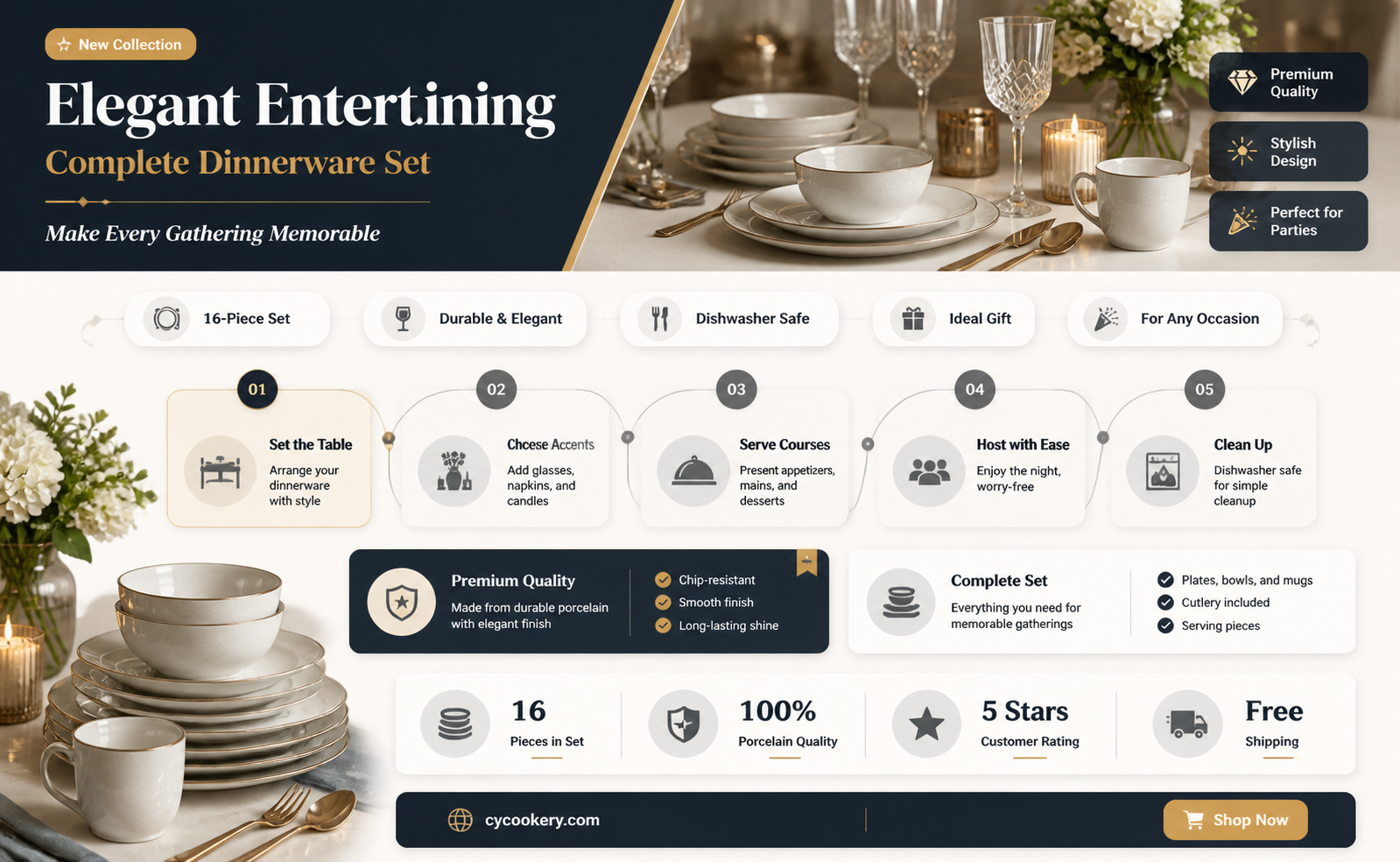 32 piece dinnerware set service for 8
