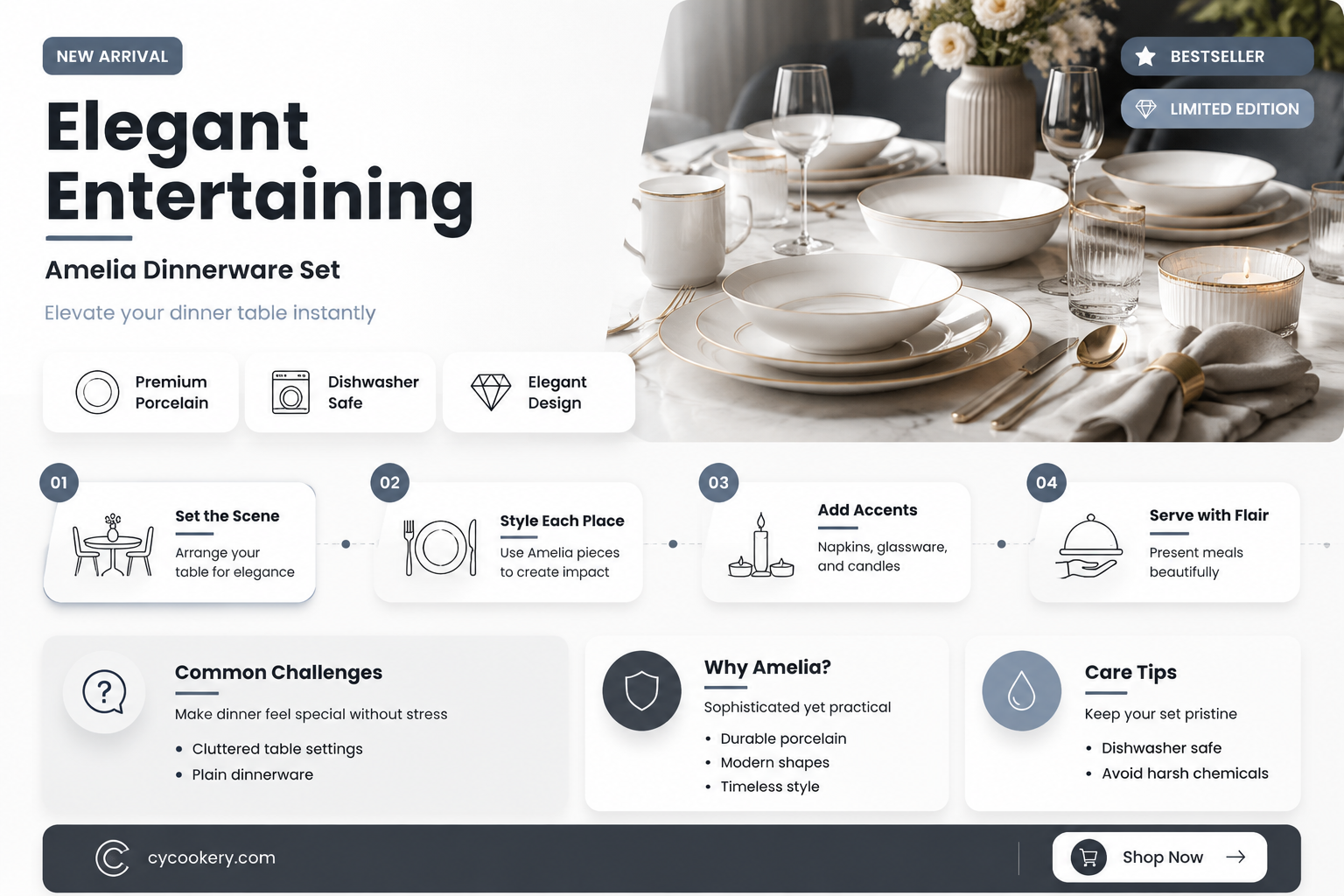 amelia 12 piece dinnerware set