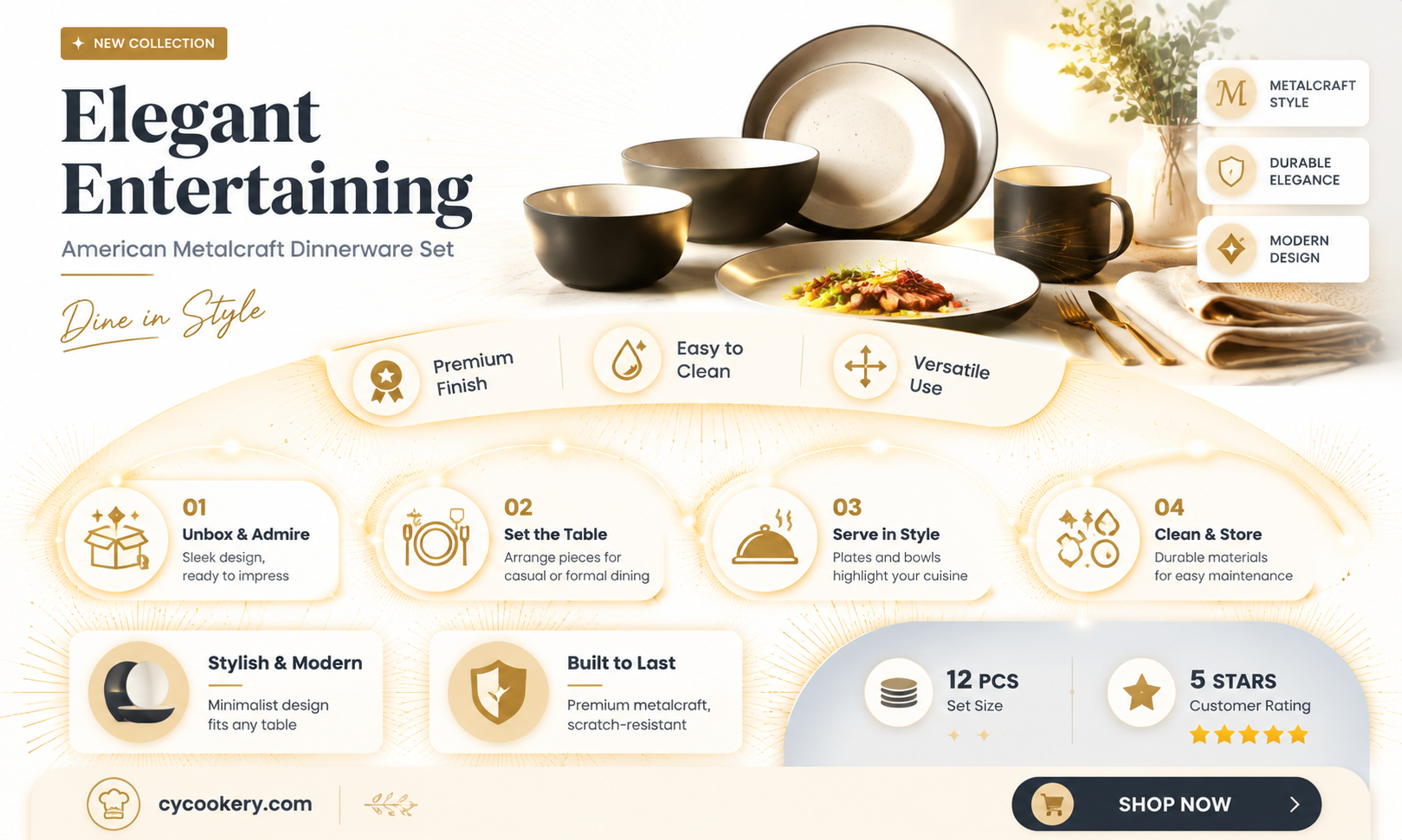 american metalcraft dinnerware set