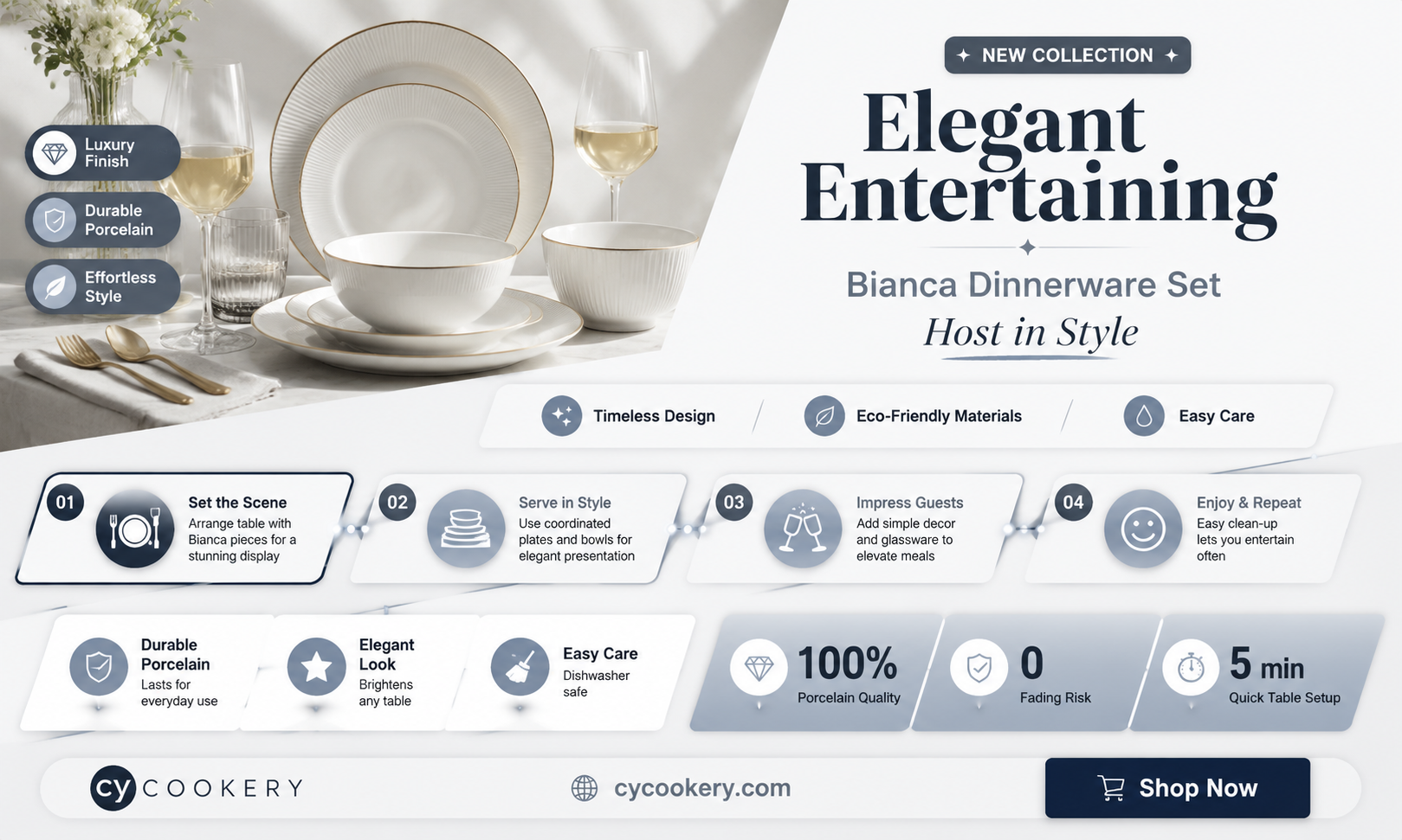 american atelier bianca 16pc dinnerware set cream