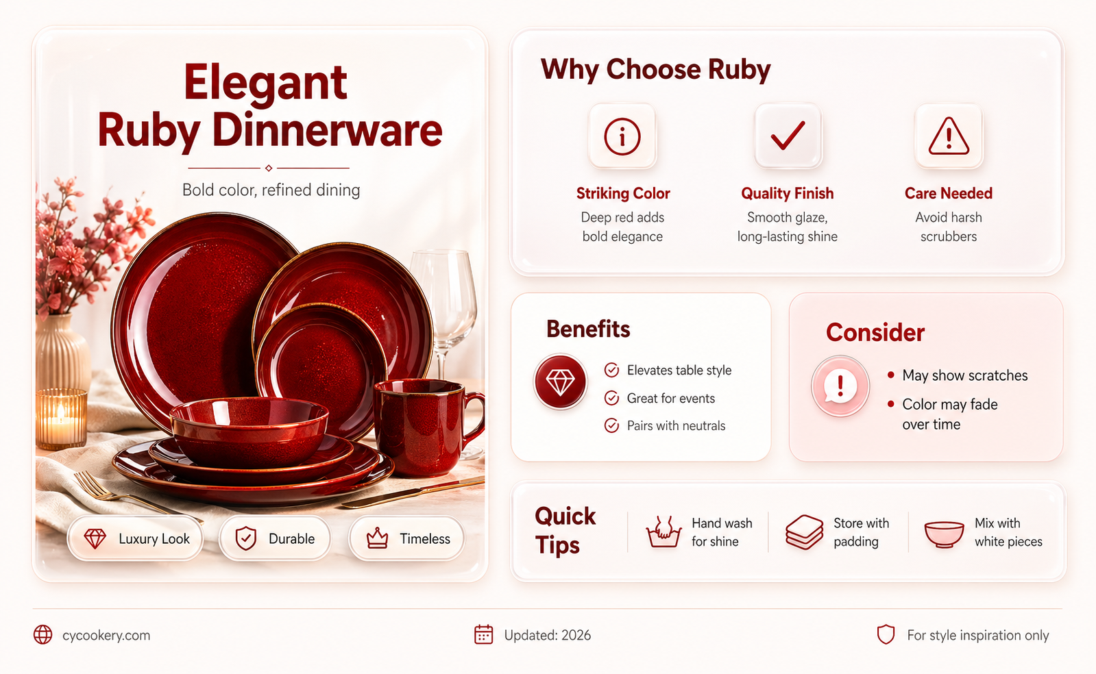 16 piece dinnerware set red