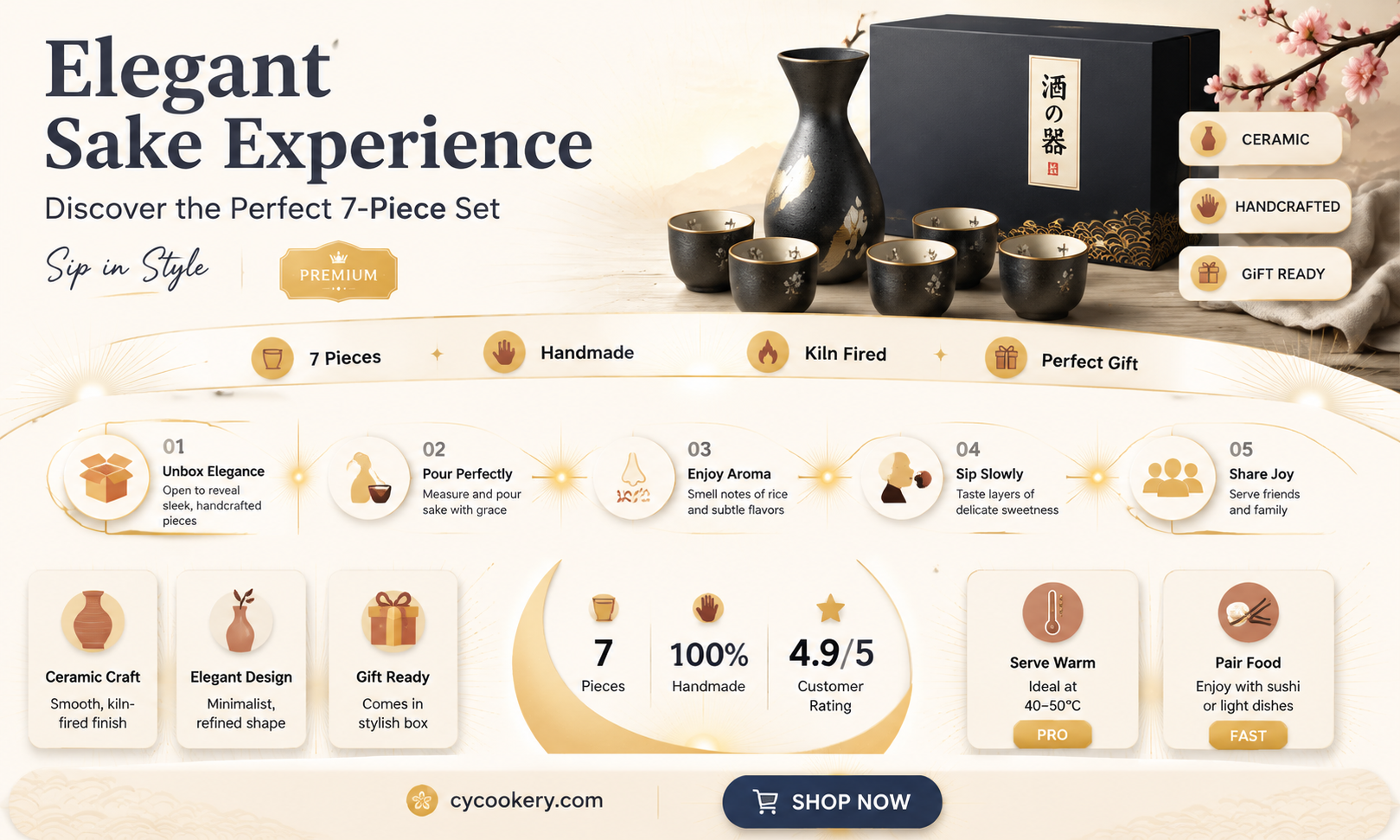 7 piece sake set