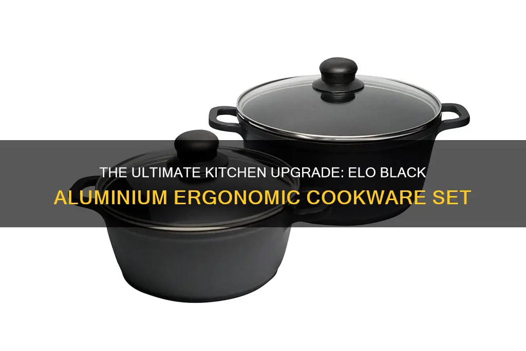 elo black aluminium ergonomic cookware set