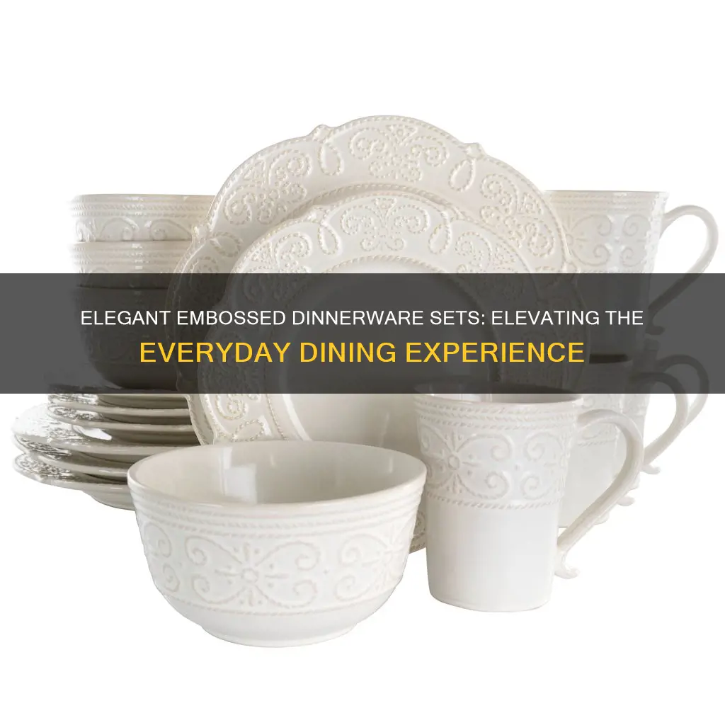 embossed dinnerware sets