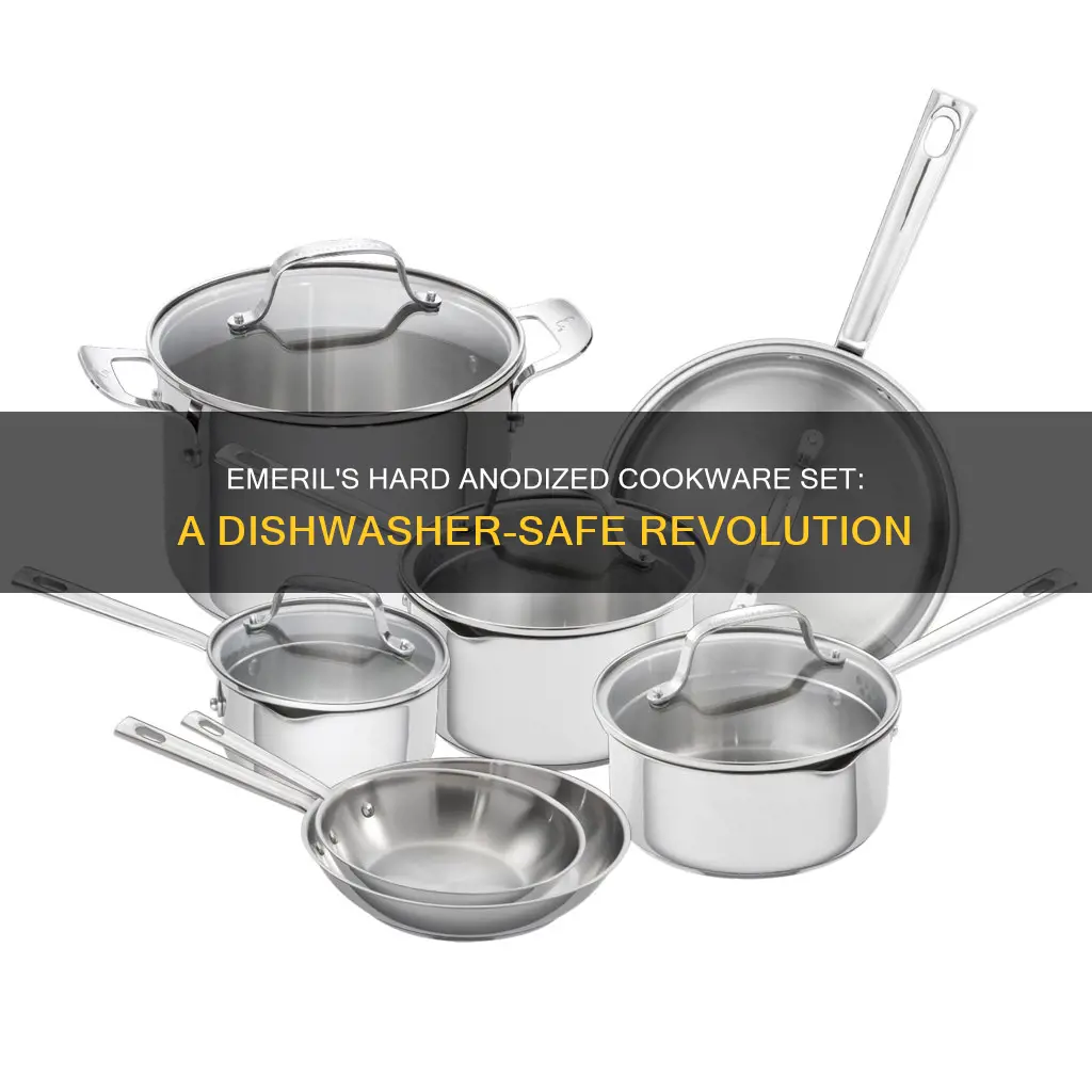 emeril 10 piece hard anodized dishwasher safe cookware set