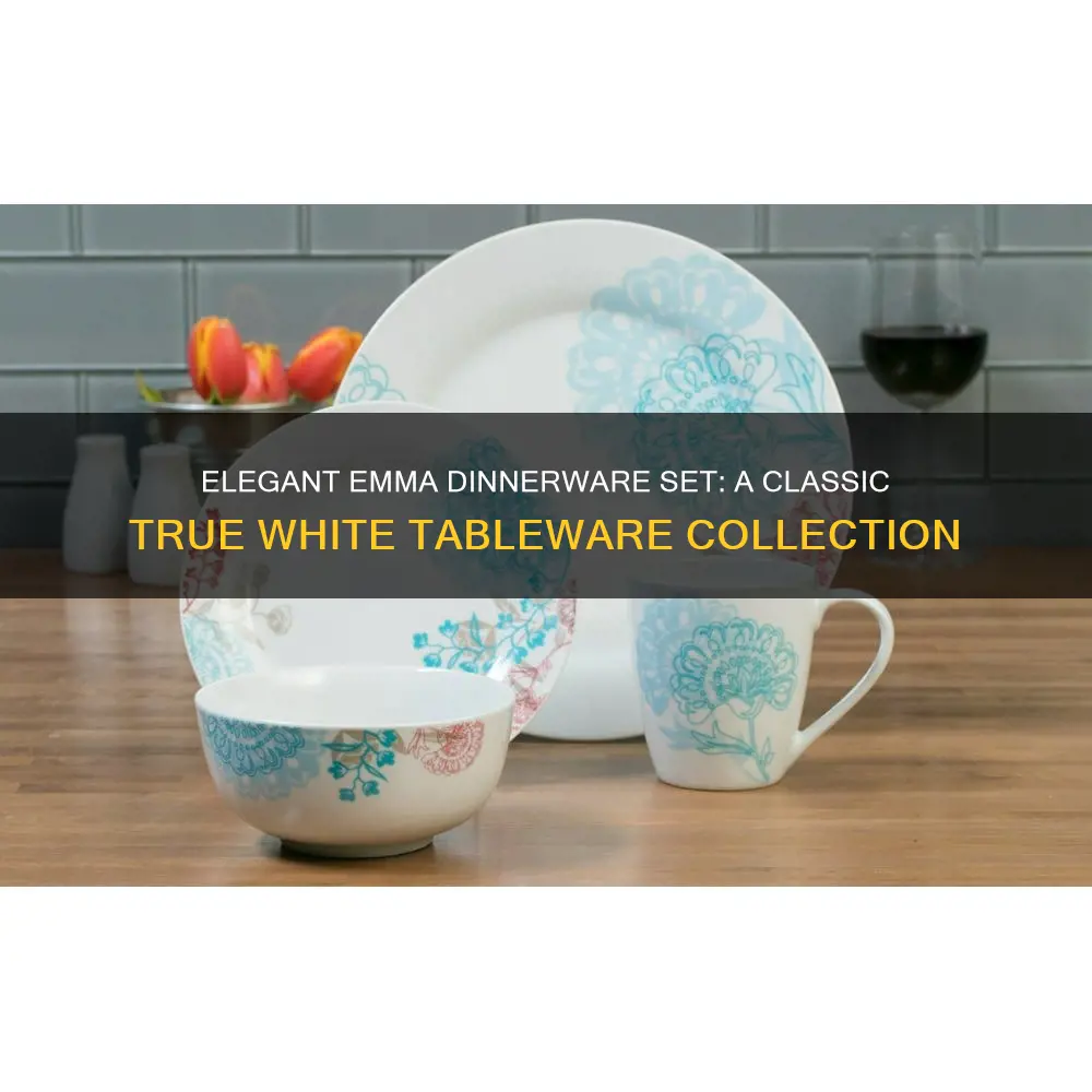 emma dinnerware 16 piece set with cereal bowl true white