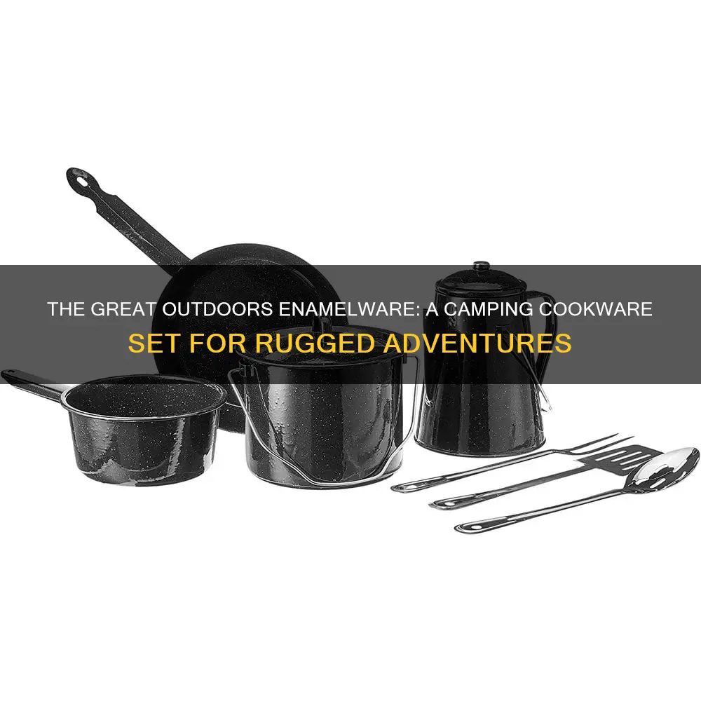 enamel camping cookware set