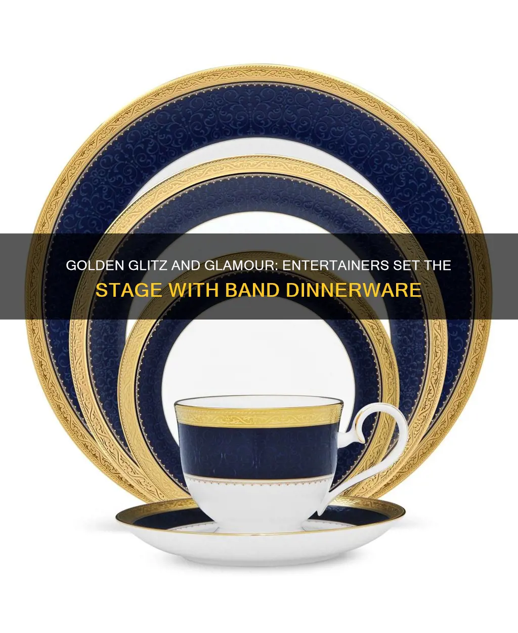 entertainers party set gold band dinnerware