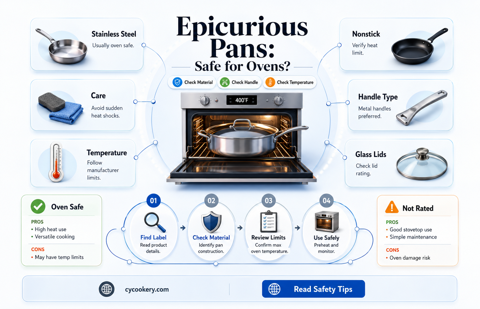 are epicurious pans oven safe