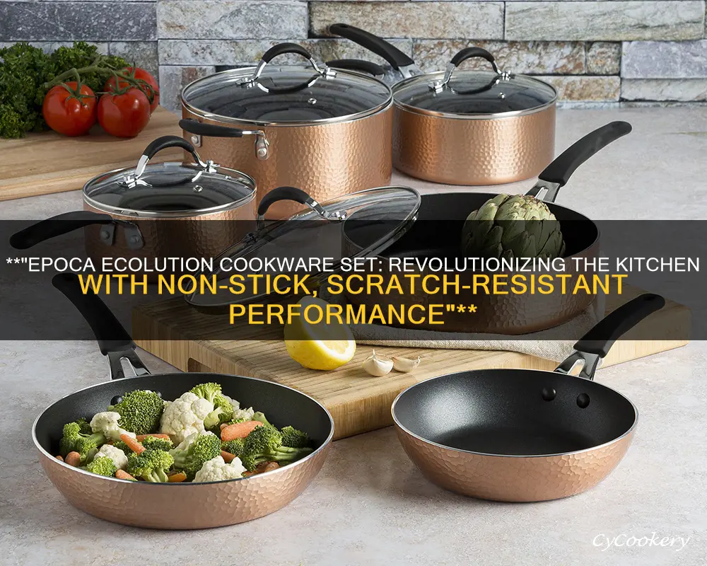 epoca ecolution non stick scratch resistant 8 pc cookware set