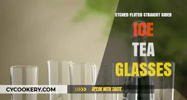 Elegant Etched Fluted Straight-Sided Ice Tea Glasses for Refreshing Sips