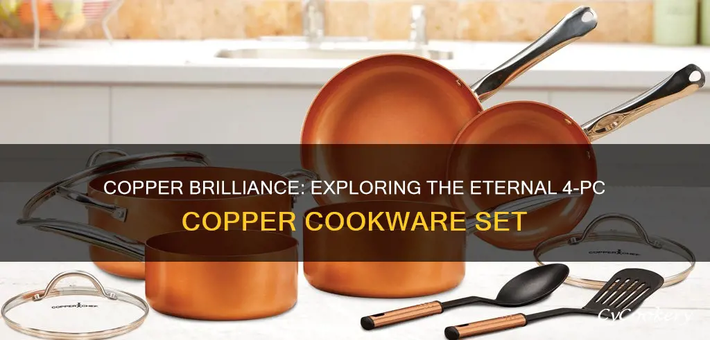 eternal 4 pc copper cookware set