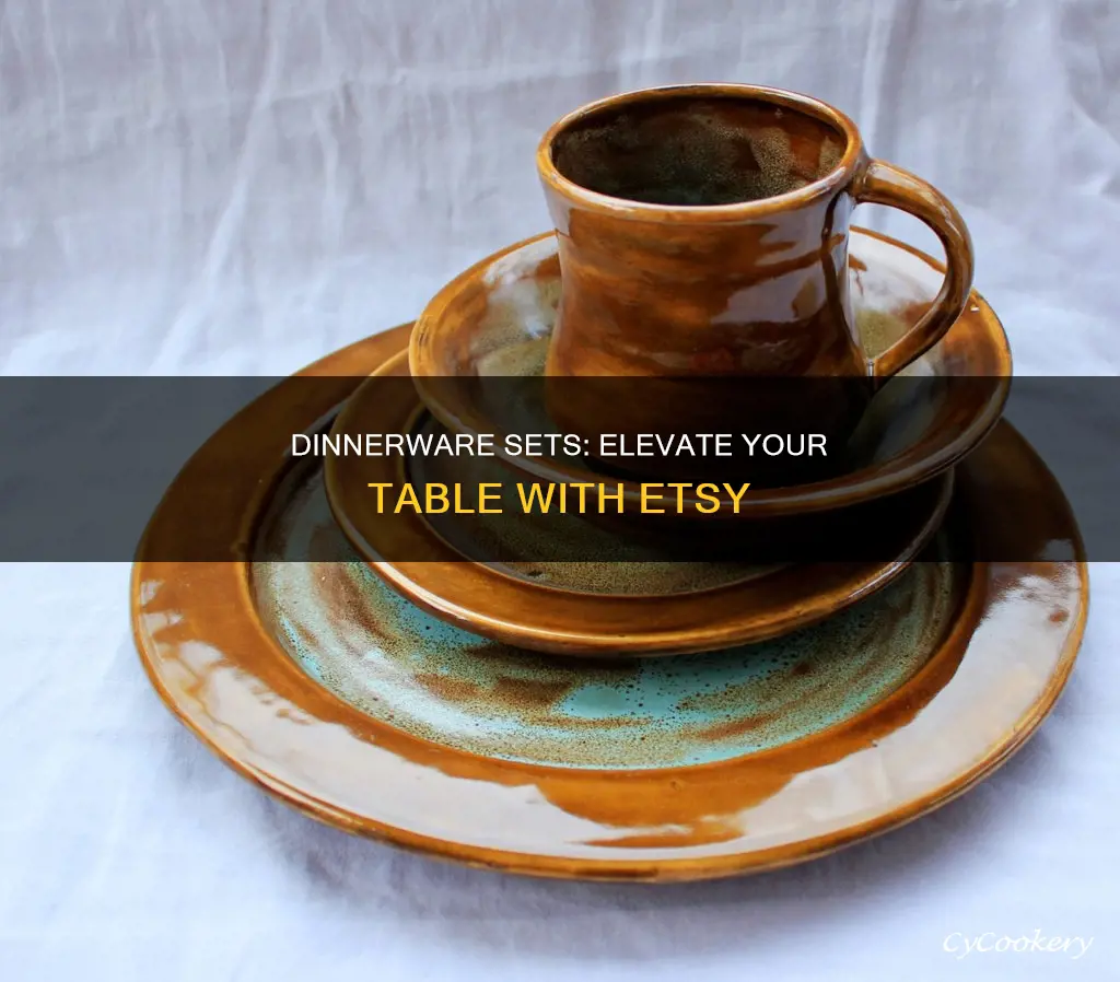 etsy dinnerware sets