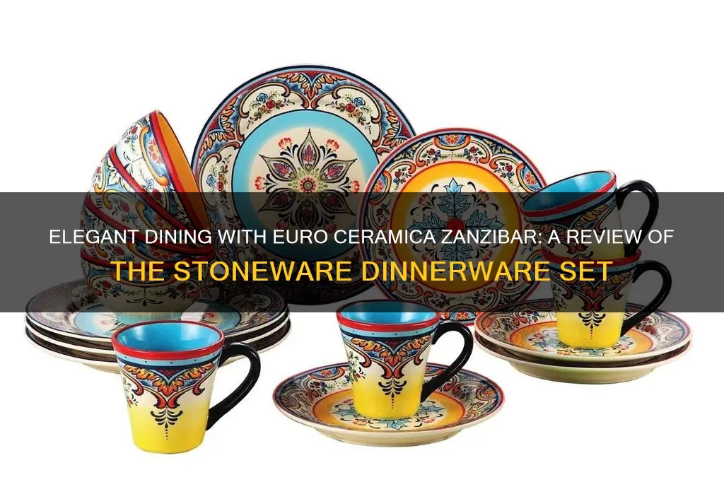 euro ceramica zanzibar 20 piece stoneware dinnerware set