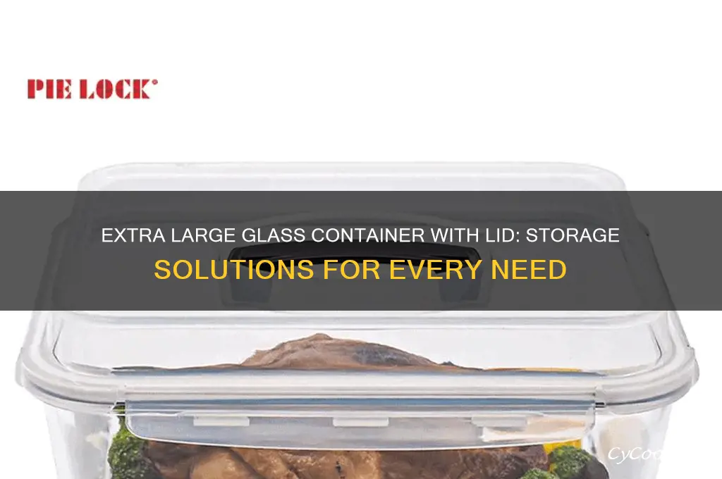 extra large glass container with lid