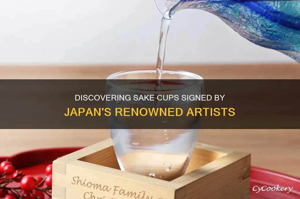 famous japanese artist signatures sake cups