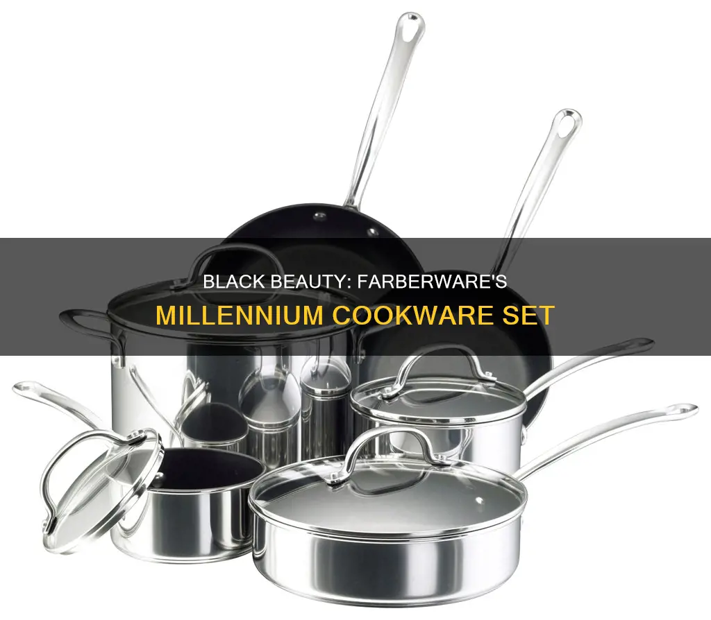 farberware - millennium 12-piece cookware set - black