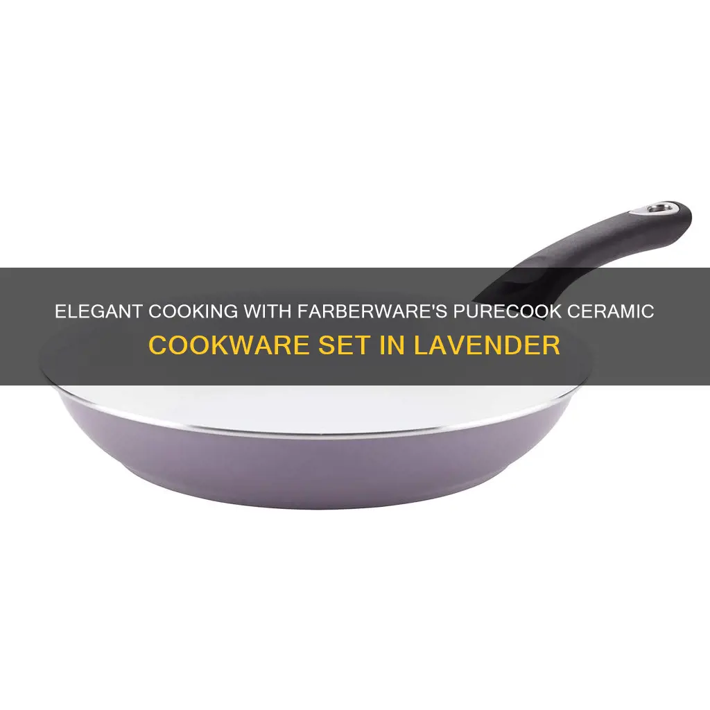 farberware 12 piece purecook ceramic cookware set lavender